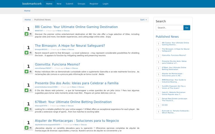 Screenshot of bookmarkcork.com