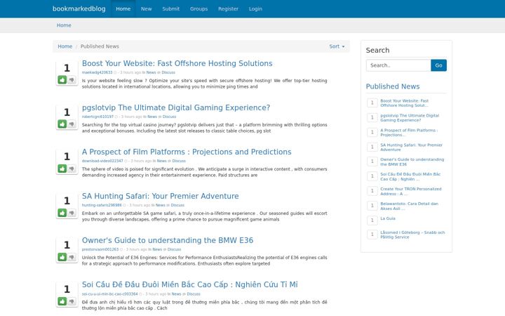 Screenshot of bookmarkedblog.com