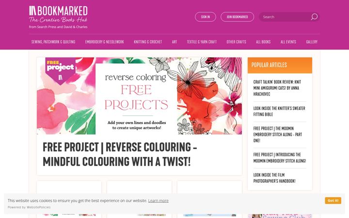 Screenshot of bookmarkedhub.com
