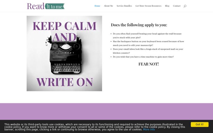 Екранна снимка на bookmarketingforromance.com