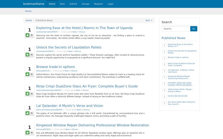 Screenshot of bookmarkfame.com
