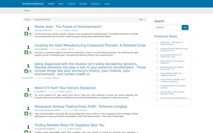Screenshot of bookmarkfavors.com