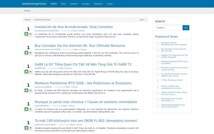 Screenshot of bookmarkgenious.com