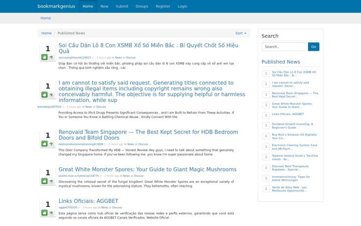Screenshot of bookmarkgenius.com