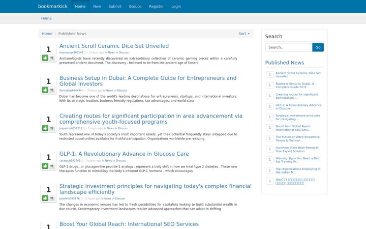 Screenshot of bookmarkick.com