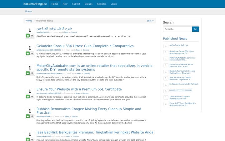 Screenshot of bookmarkingace.com