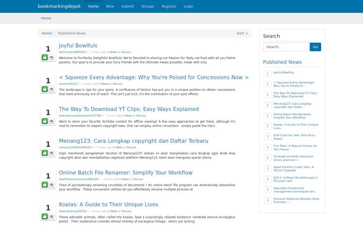 Screenshot of bookmarkingdepot.com