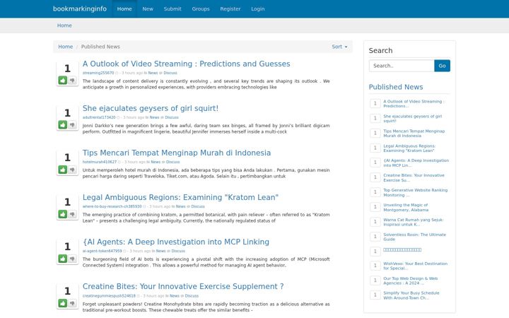 Screenshot of bookmarkinginfo.com