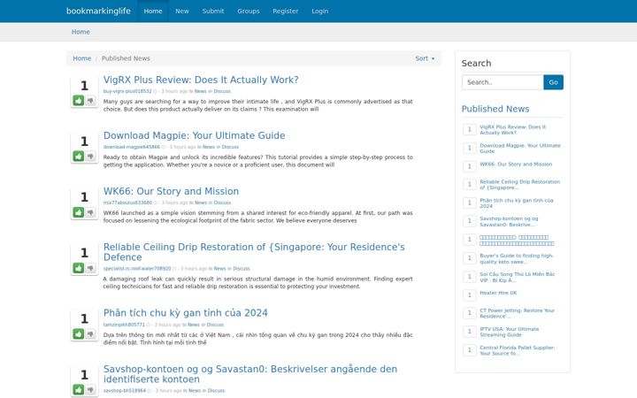 Screenshot of bookmarkinglife.com