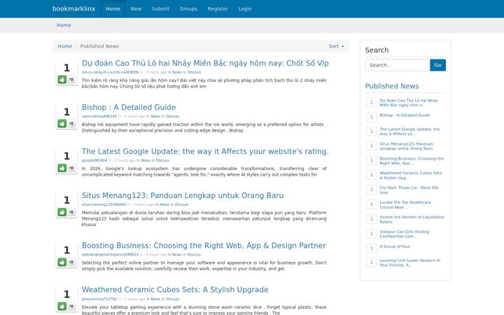 Screenshot of bookmarklinx.com