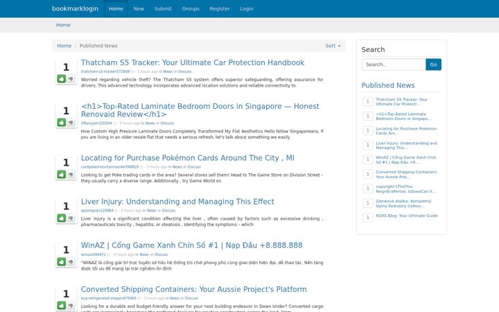 Screenshot of bookmarklogin.com