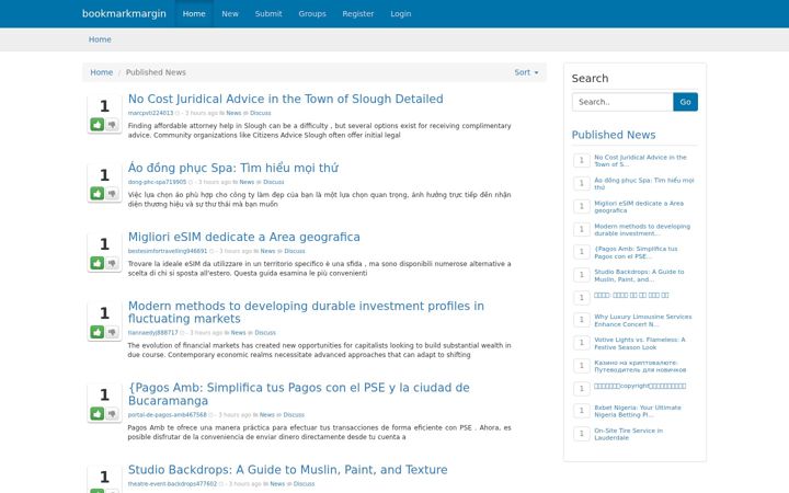 Captură de ecran a bookmarkmargin.com