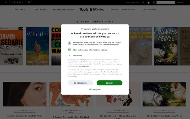 Screenshot di bookmarks.reviews