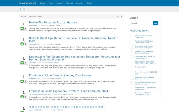 Screenshot of bookmarks4seo.com