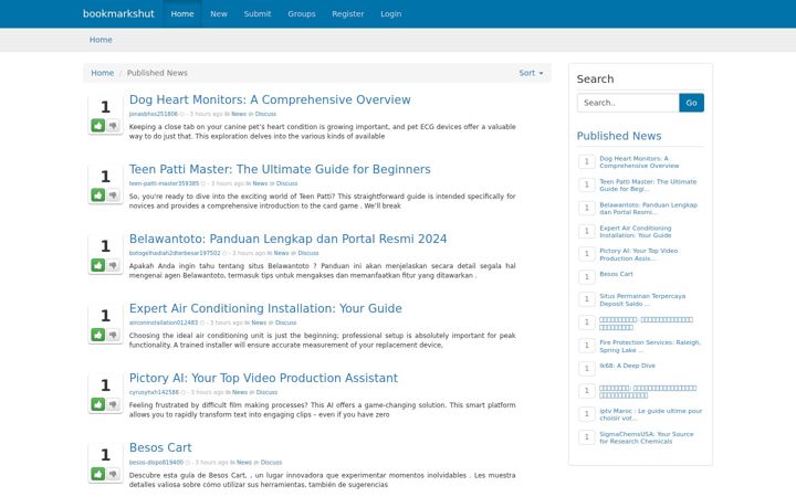 Screenshot of bookmarkshut.com