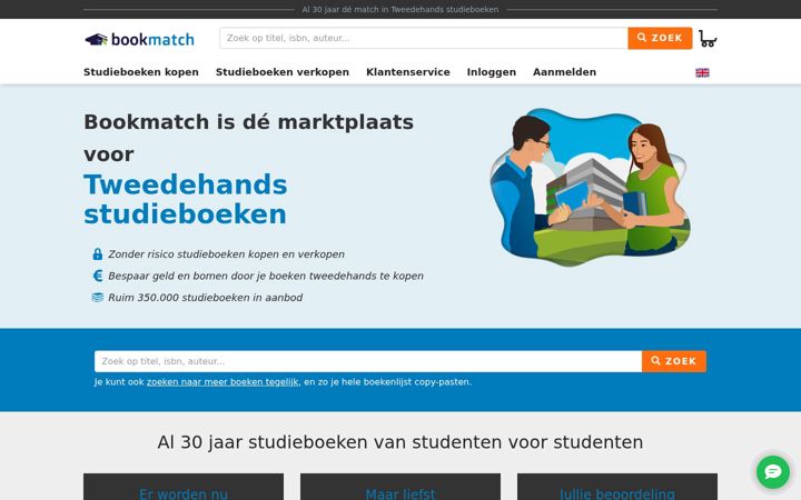 Screenshot of bookmatch.nl