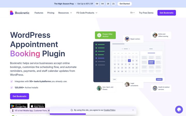 Screenshot of booknetic.com