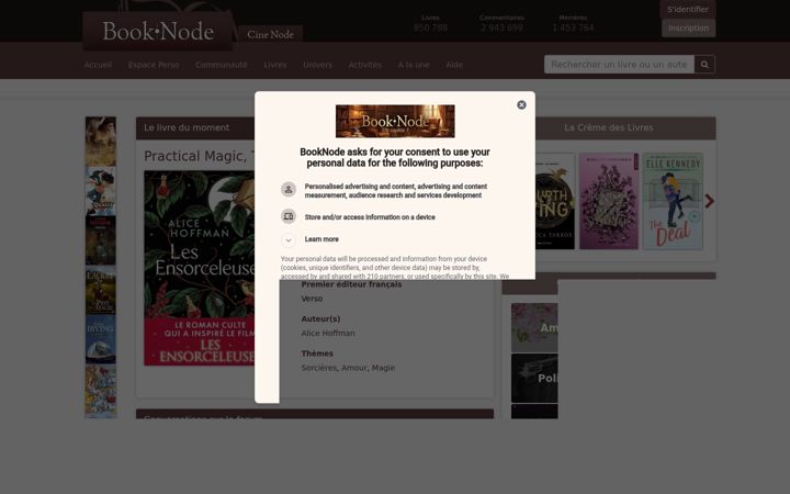 Posnetek zaslona booknode.com
