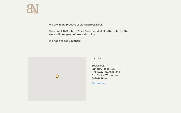 Screenshot of booknookec.com