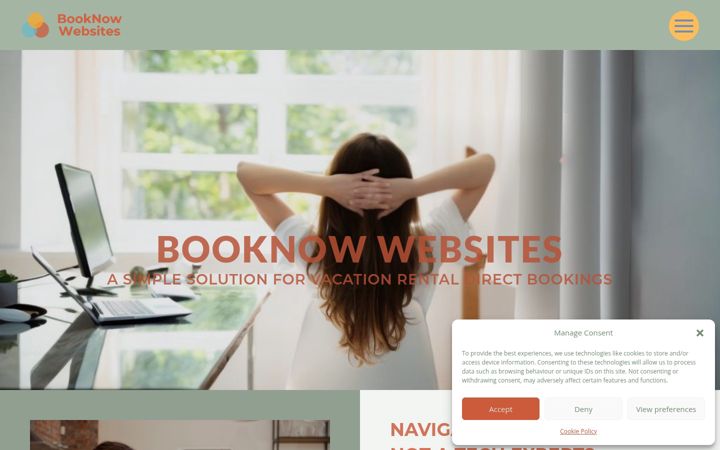 Screenshot of booknowwebsites.co.uk