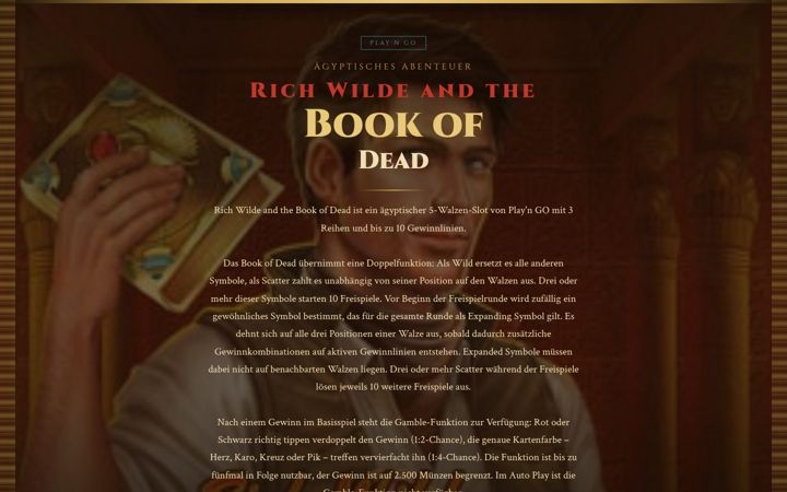 Screenshot of bookofdead-casino.de