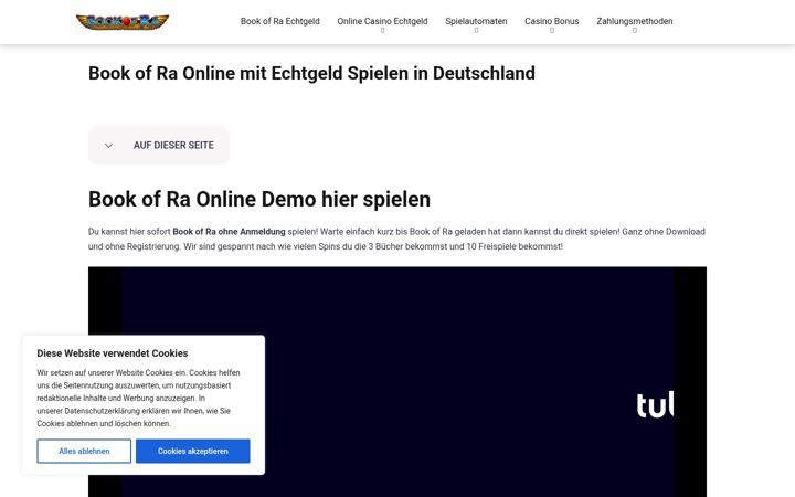 Screenshot of bookofra-echtgeld.com