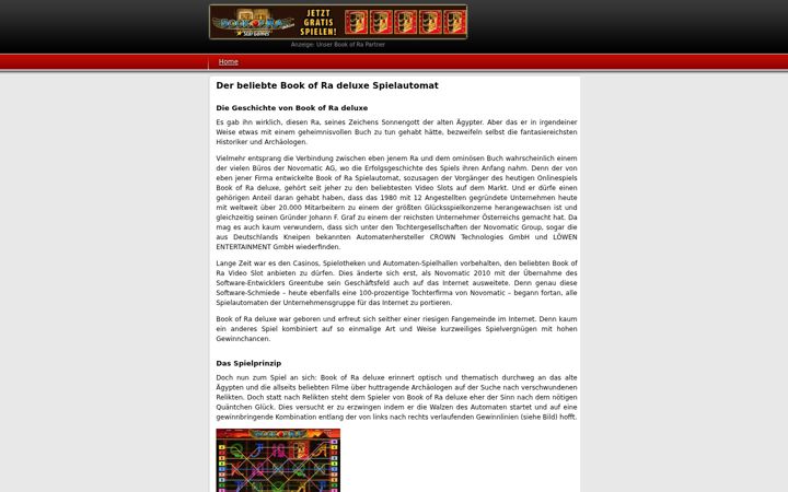 Screenshot of bookofradeluxe.info