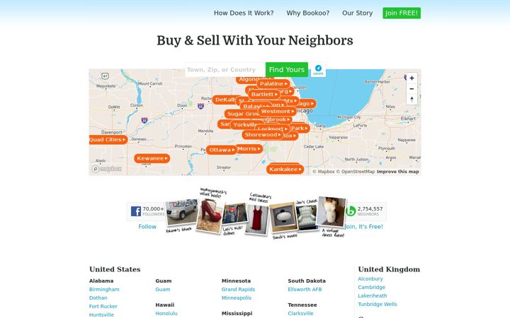 Screenshot of bookoo.com