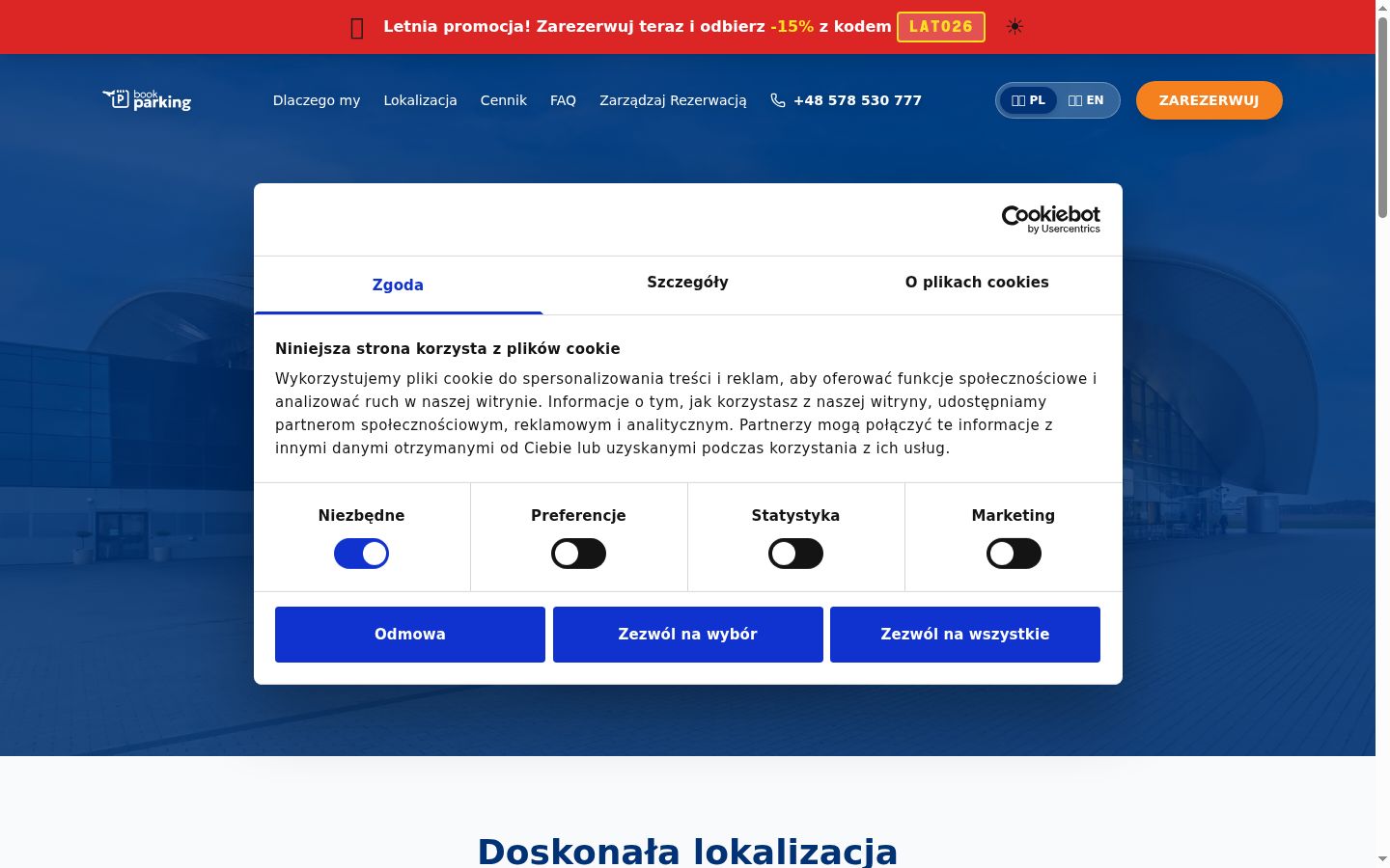 Screenshot tal-banner tal-kunsens muri qabel kwalunkwe interazzjoni