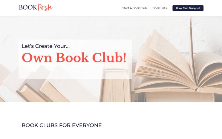 Screenshot of bookposh.com