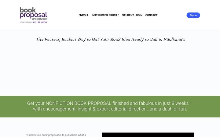 Screenshot stránky bookproposalworkshop.com