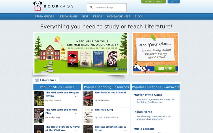 Képernyőkép: bookrags.com