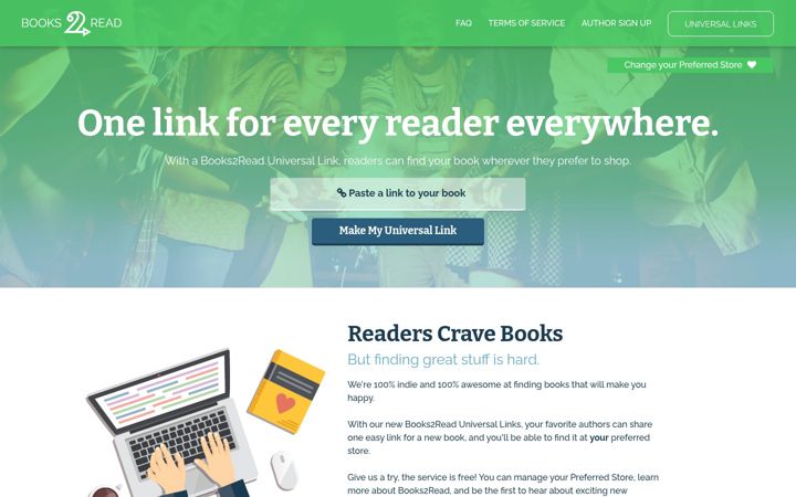 Captura de pantalla de books2read.com