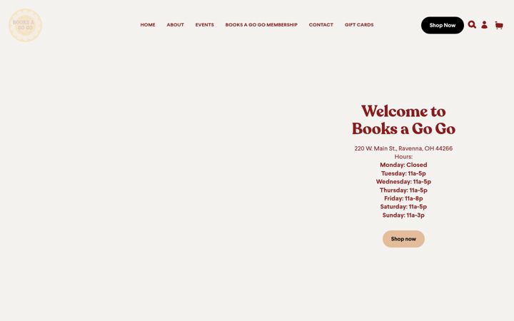 Screenshot of booksagogostore.com