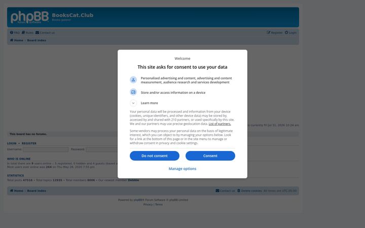 Screenshot of bookscat.club