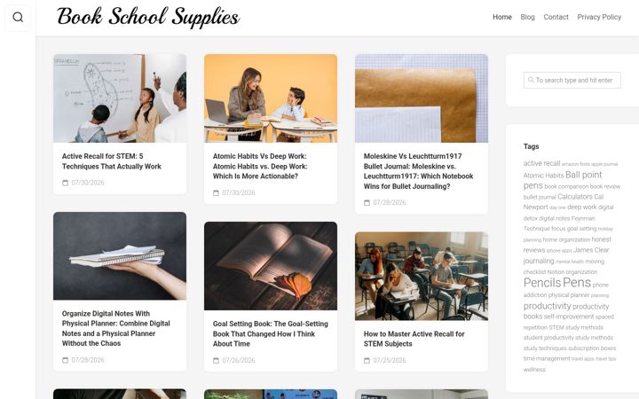 Екранна снимка на bookschoolsupplies.com