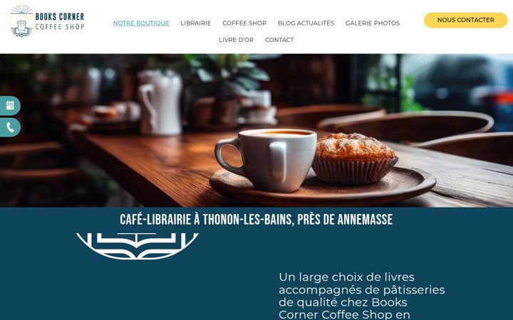 Screenshot of bookscornercoffeeshop.fr