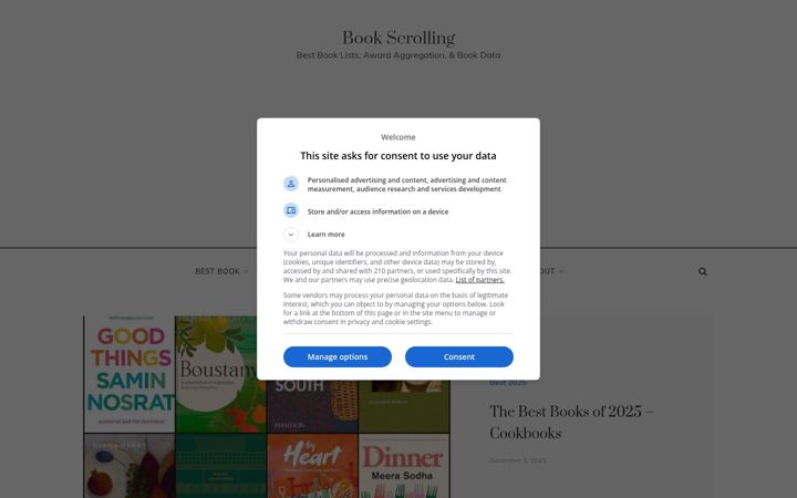 Екранна снимка на bookscrolling.com