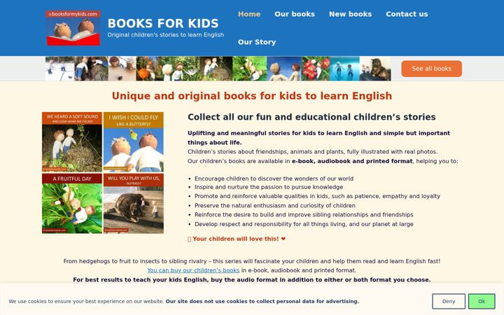 Screenshot of booksformykids.com