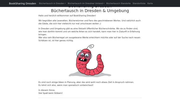 Screenshot of booksharing-dresden.com
