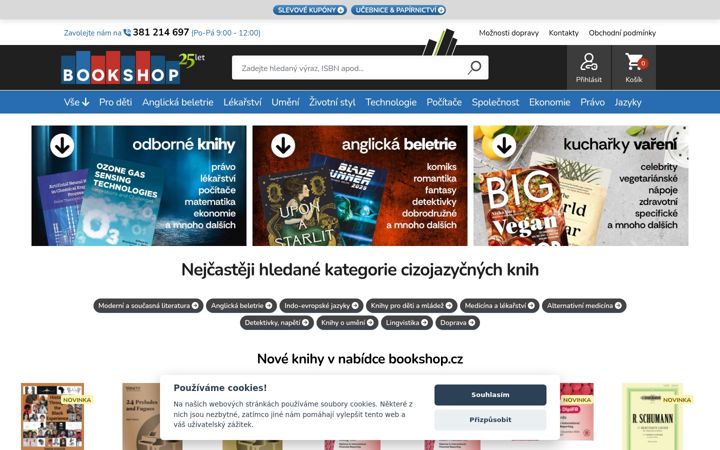 Screenshot of bookshop.cz