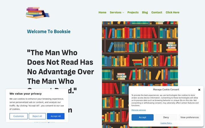 Screenshot of booksie.net