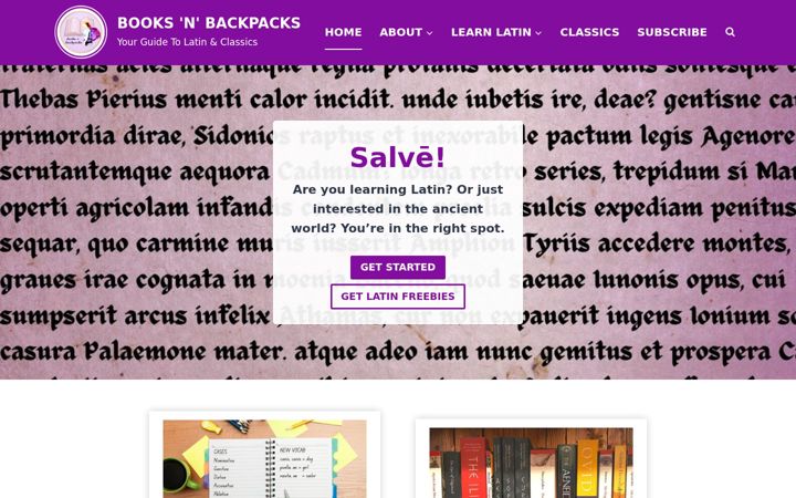 Screenshot of booksnbackpacks.com
