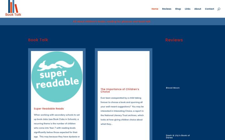 Screenshot of booktalk.net