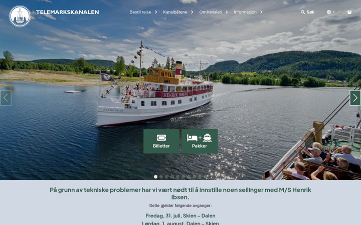 Screenshot of booktelemark.no