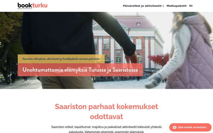 Screenshot of bookturku.fi