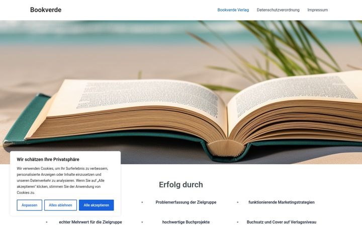 Screenshot of bookverde.de