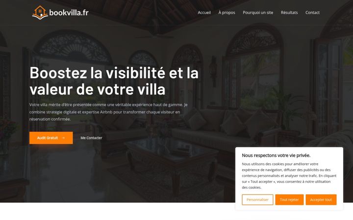Screenshot of bookvilla.fr