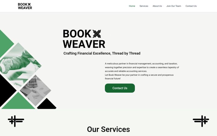 Screenshot of bookweaver.net