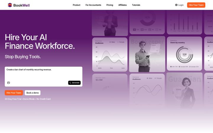 Screenshot of bookwell.ai